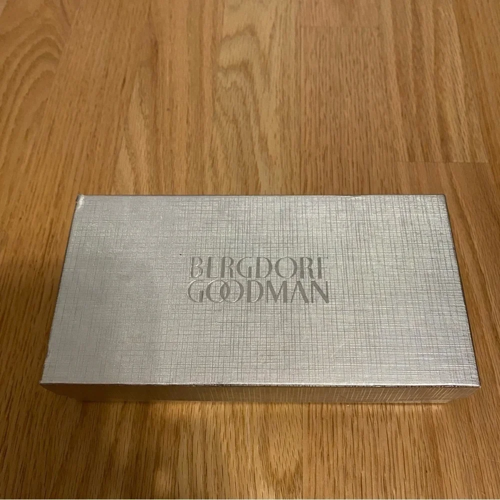 BERGDORF GOODMAN Logo Empty Gift Box Silver